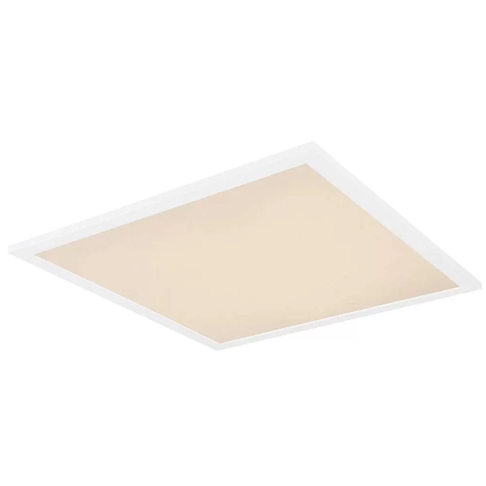 Luminaires Globo Lighting Plafonnier Globo Rosi Led Blanc, 1 Lumiere, Telecommandes, Changeur De Couleurs