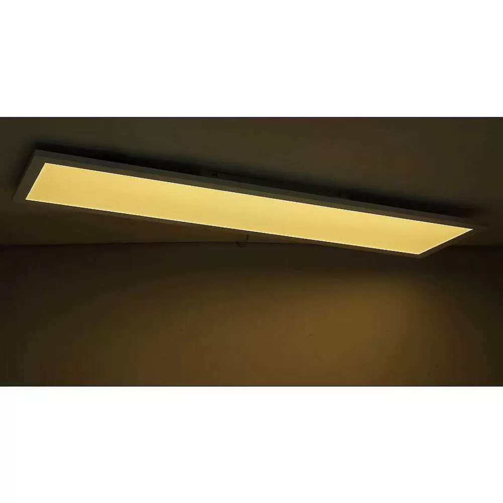 Luminaires Globo Lighting Plafonnier Globo Rosi Led Blanc, 1 Lumiere, Telecommandes, Changeur De Couleurs