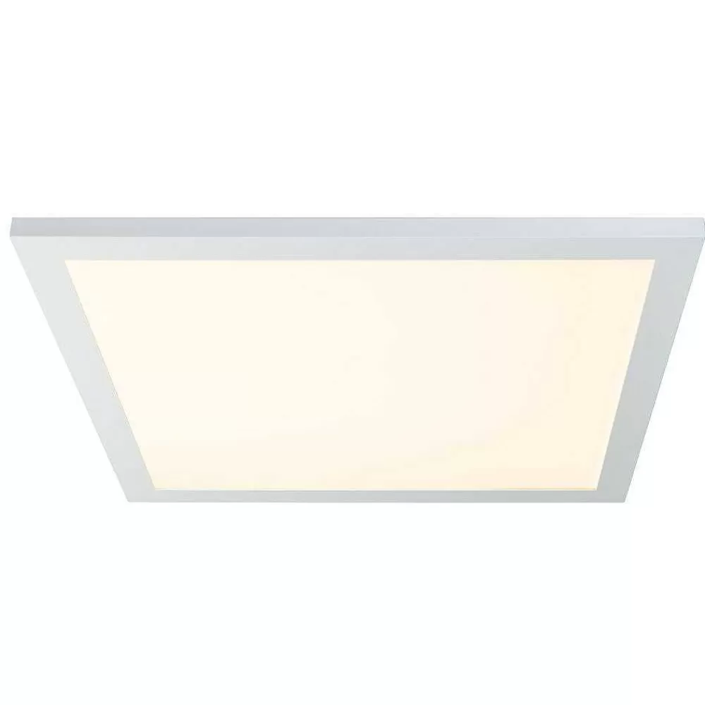 Luminaires Globo Lighting Plafonnier Globo Rosi Led Blanc, 1 Lumiere, Telecommandes, Changeur De Couleurs