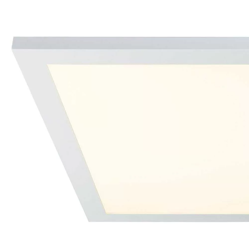 Luminaires Globo Lighting Plafonnier Globo Rosi Led Blanc, 1 Lumiere, Telecommandes, Changeur De Couleurs