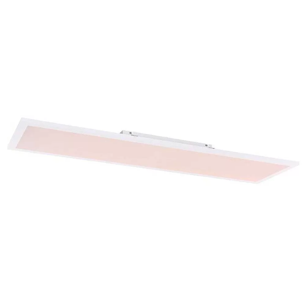 Luminaires Globo Lighting Plafonnier Globo Rosi Led Blanc, 1 Lumiere, Telecommandes, Changeur De Couleurs