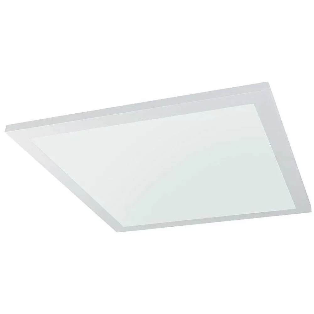 Luminaires Globo Lighting Plafonnier Globo Rosi Led Blanc, 1 Lumiere, Telecommandes, Changeur De Couleurs