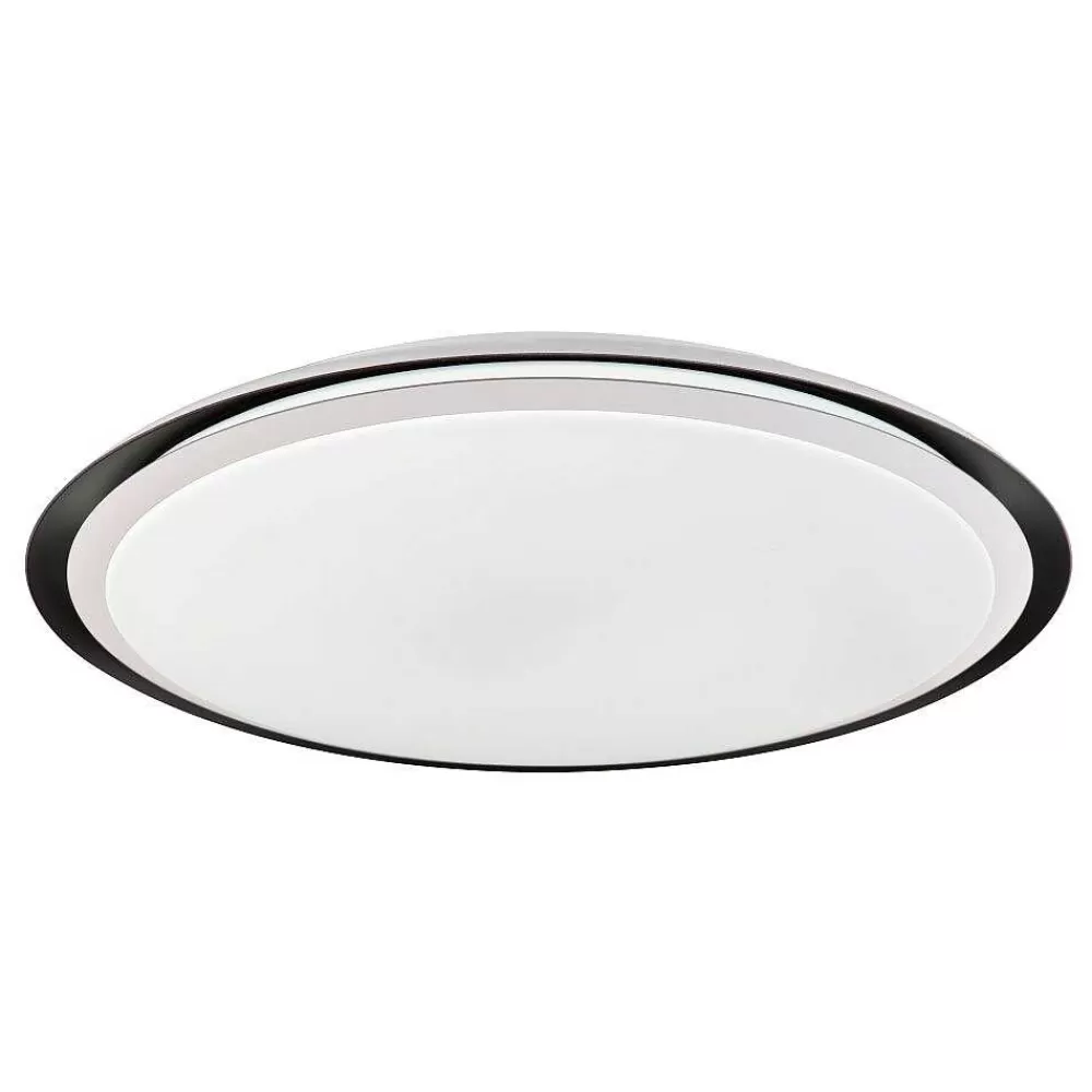 Luminaires Globo Lighting Plafonnier Globo Xaver Led Noir, Blanc, 2 Lumieres, Telecommandes, Changeur De Couleurs