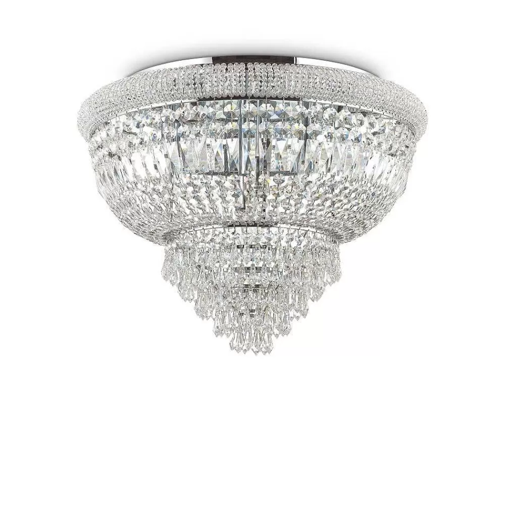 Luminaires Ideallux Plafonnier Ideallux Dubai Chrome, 24 Lumieres