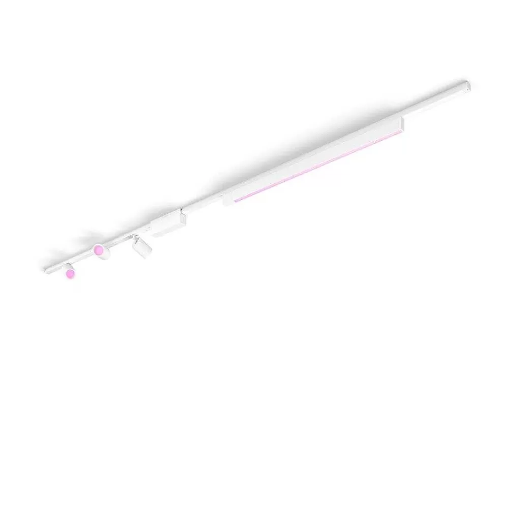 Luminaires Philips Plafonnier Kit De Base Philips Hue Perifo Led Blanc, 4 Lumieres, Changeur De Couleurs
