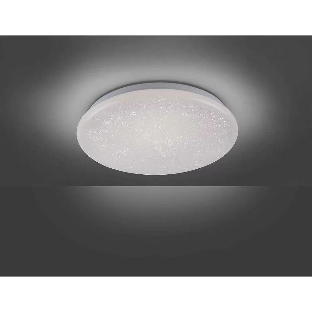 Luminaires Leuchten Direkt Plafonnier Leuchten Direkt Skyler Led Blanc, 1 Lumiere, Detecteur De Mouvement