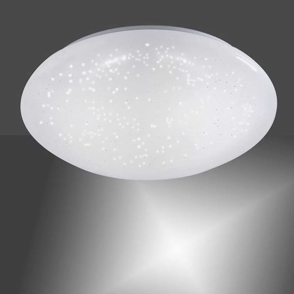 Luminaires Leuchten Direkt Plafonnier Leuchten Direkt Skyler Led Blanc, 1 Lumiere, Detecteur De Mouvement
