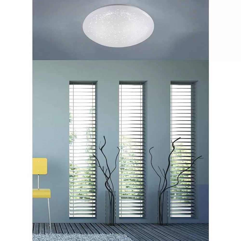 Luminaires Leuchten Direkt Plafonnier Leuchten Direkt Skyler Led Blanc, 1 Lumiere, Detecteur De Mouvement