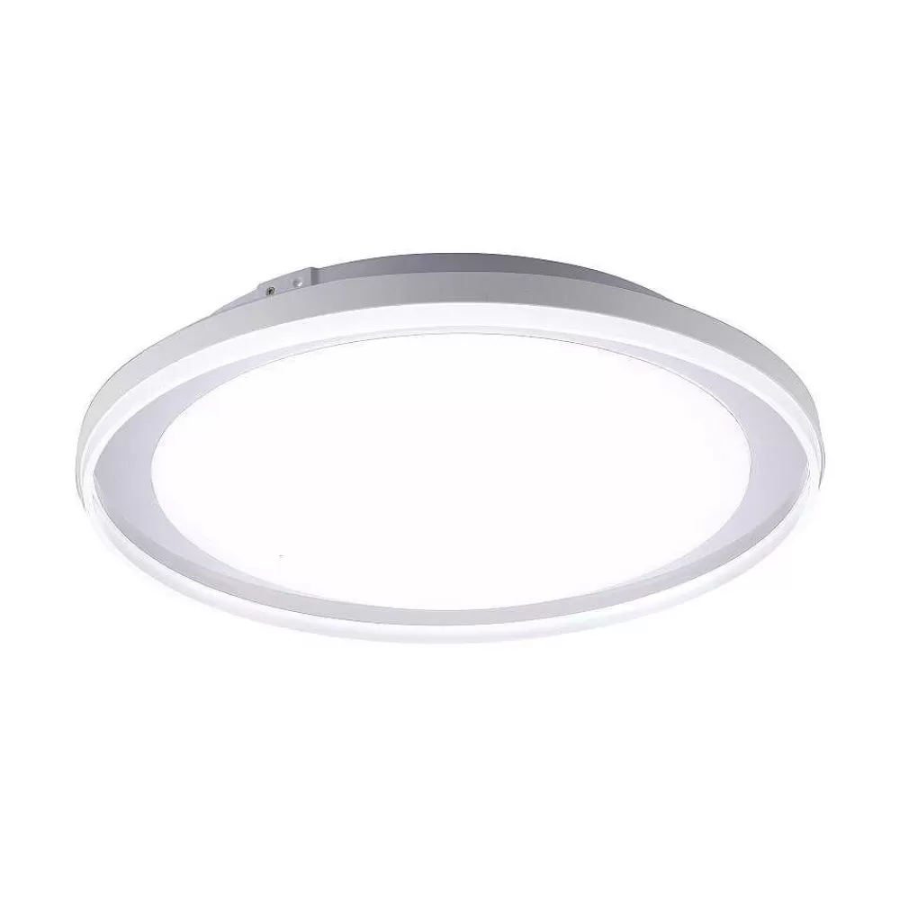 Luminaires Leuchten Direkt Plafonnier Leuchten-Direkt Medion-Lars Led Chrome, 1 Lumiere, Changeur De Couleurs