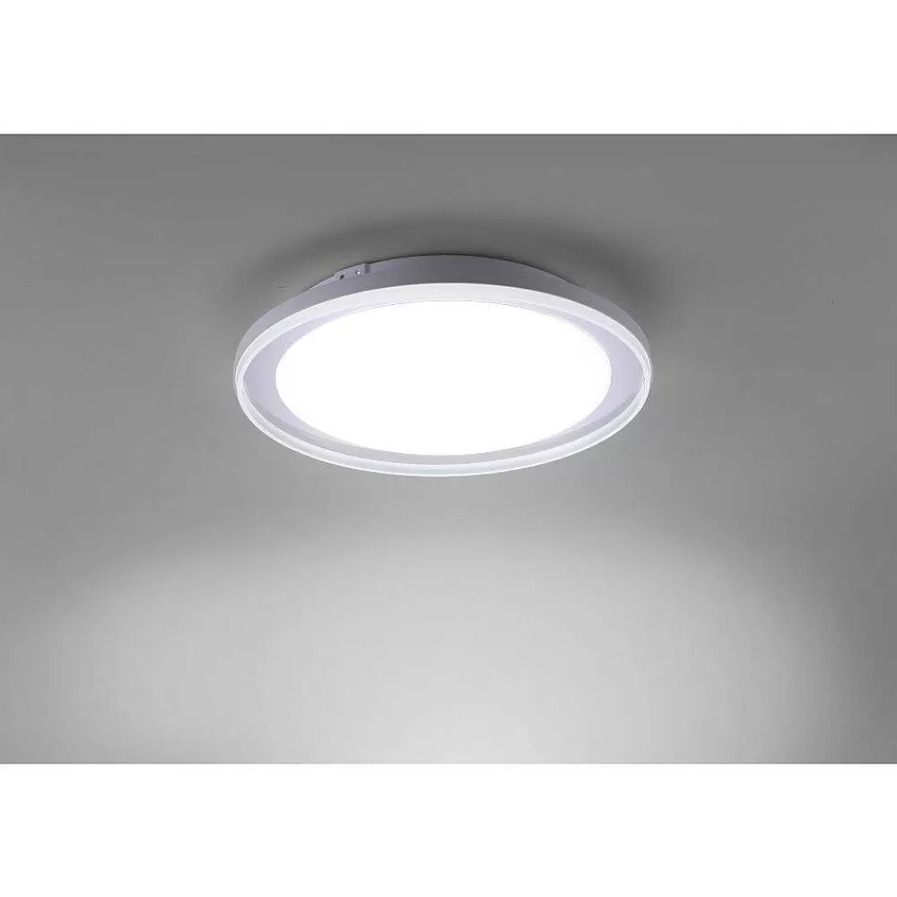 Luminaires Leuchten Direkt Plafonnier Leuchten-Direkt Medion-Lars Led Chrome, 1 Lumiere, Changeur De Couleurs