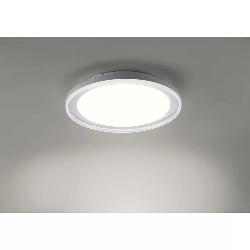 Luminaires Leuchten Direkt Plafonnier Leuchten-Direkt Medion-Lars Led Chrome, 1 Lumiere, Changeur De Couleurs