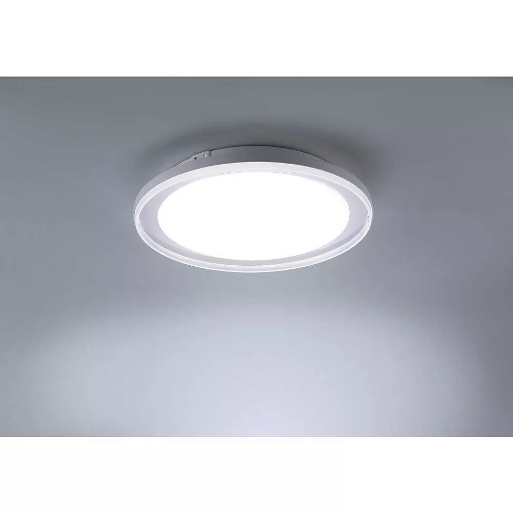 Luminaires Leuchten Direkt Plafonnier Leuchten-Direkt Medion-Lars Led Chrome, 1 Lumiere, Changeur De Couleurs