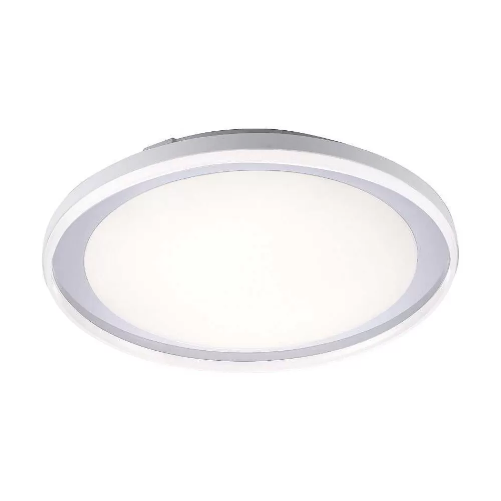 Luminaires Leuchten Direkt Plafonnier Leuchten-Direkt Medion-Lars Led Chrome, 1 Lumiere, Changeur De Couleurs