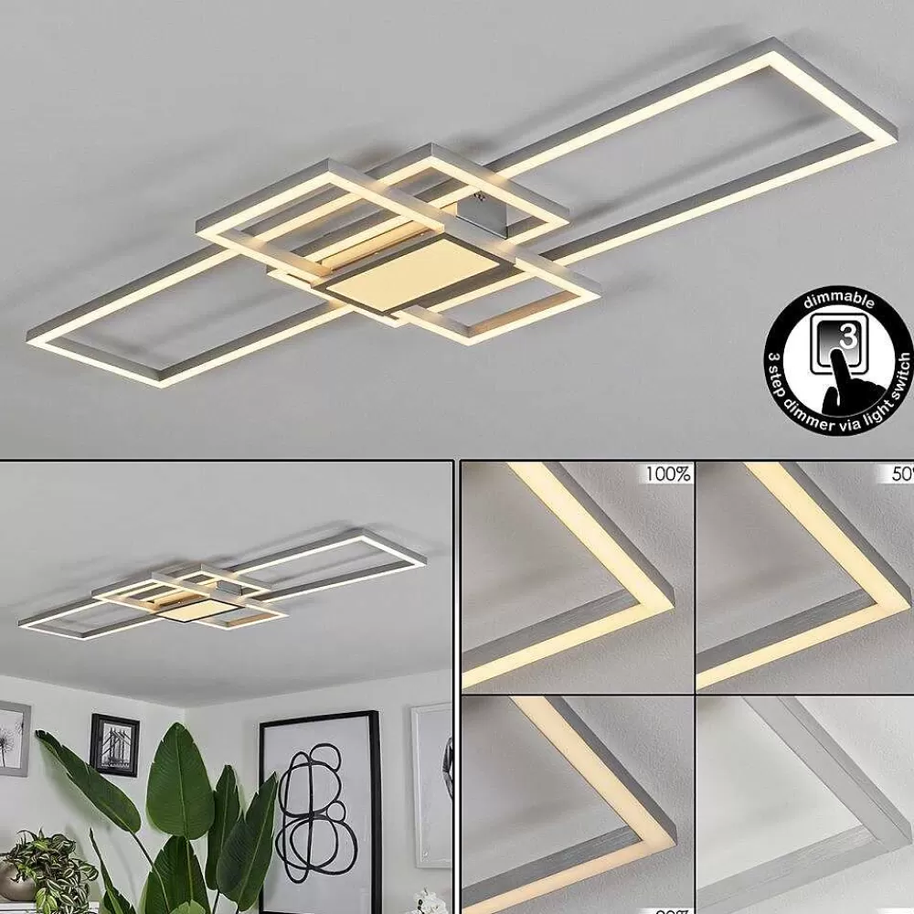 hofstein Plafonnier Longos Led Aluminium, 1 Lumiere