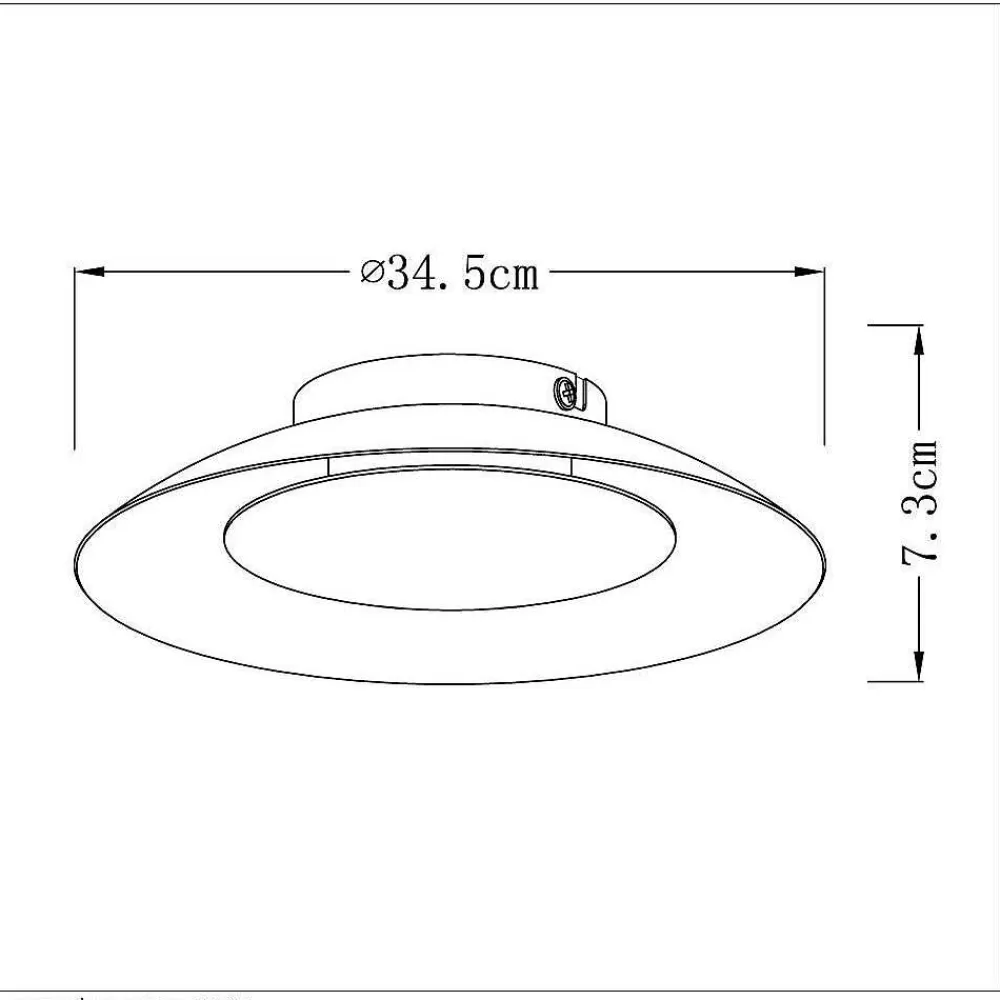 Luminaires Lucide Plafonnier Lucide Foskal Led Argente, 1 Lumiere