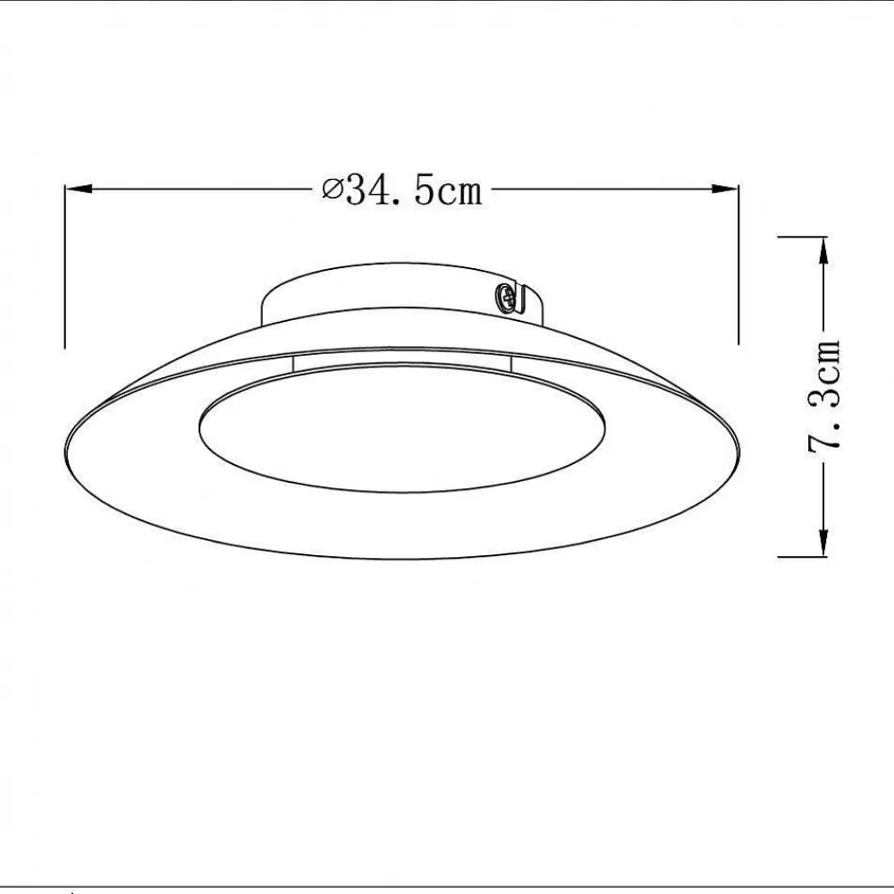 Luminaires Lucide Plafonnier Lucide Foskal Led Laiton, 1 Lumiere