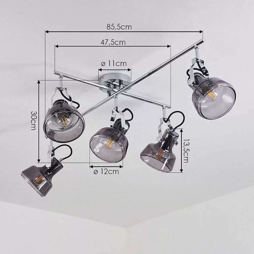 hofstein Plafonnier Lulea Chrome, 5 Lumieres