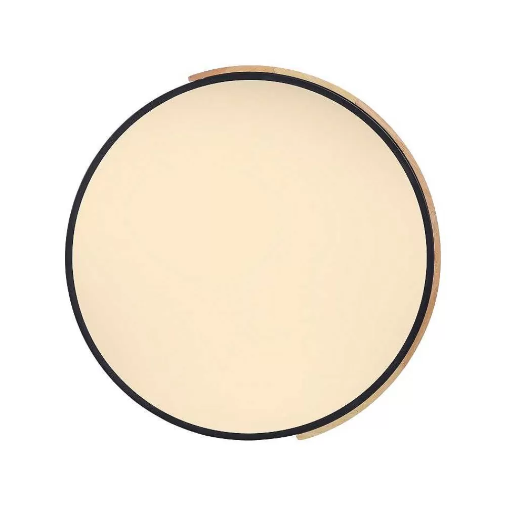 Paul Neuhaus Q-Serie Plafonnier Paul Neuhaus Q-Bila Led Ecru, Noir, 1 Lumiere, Telecommandes