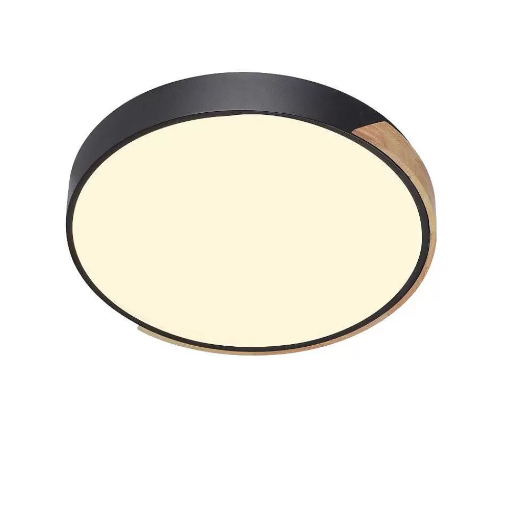 Paul Neuhaus Q-Serie Plafonnier Paul Neuhaus Q-Bila Led Ecru, Noir, 1 Lumiere, Telecommandes