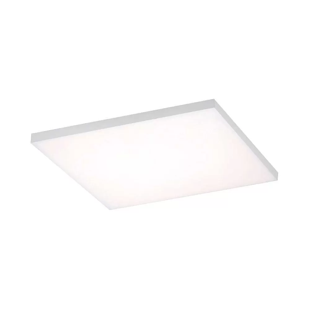 Paul Neuhaus Q-Serie Plafonnier Paul Neuhaus Q-Flag Led Blanc, 1 Lumiere, Telecommandes, Changeur De Couleurs