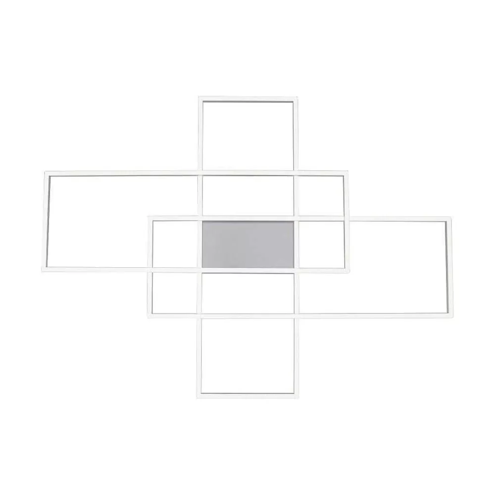 Paul Neuhaus Q-Serie Plafonnier Paul Neuhaus Q-Inigo Led Nickel Mat, 3 Lumieres, Telecommandes