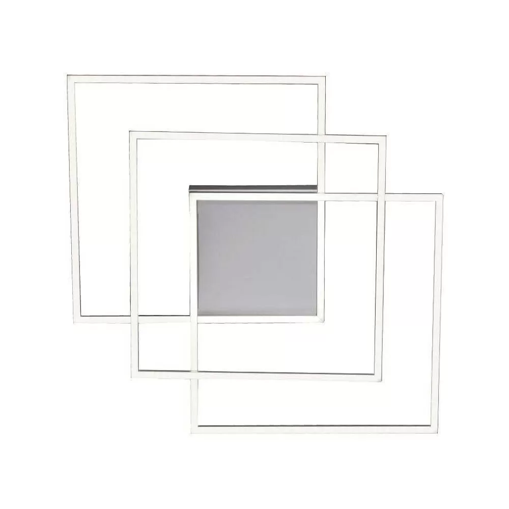Paul Neuhaus Q-Serie Plafonnier Paul Neuhaus Q-Inigo Led Nickel Mat, 3 Lumieres, Telecommandes