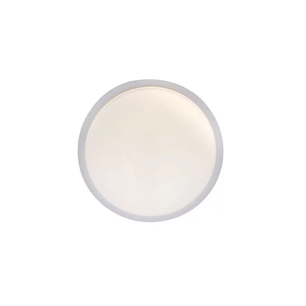 Paul Neuhaus Q-Serie Plafonnier Paul Neuhaus Q-Lenny Led Blanc, 1 Lumiere, Telecommandes, Changeur De Couleurs