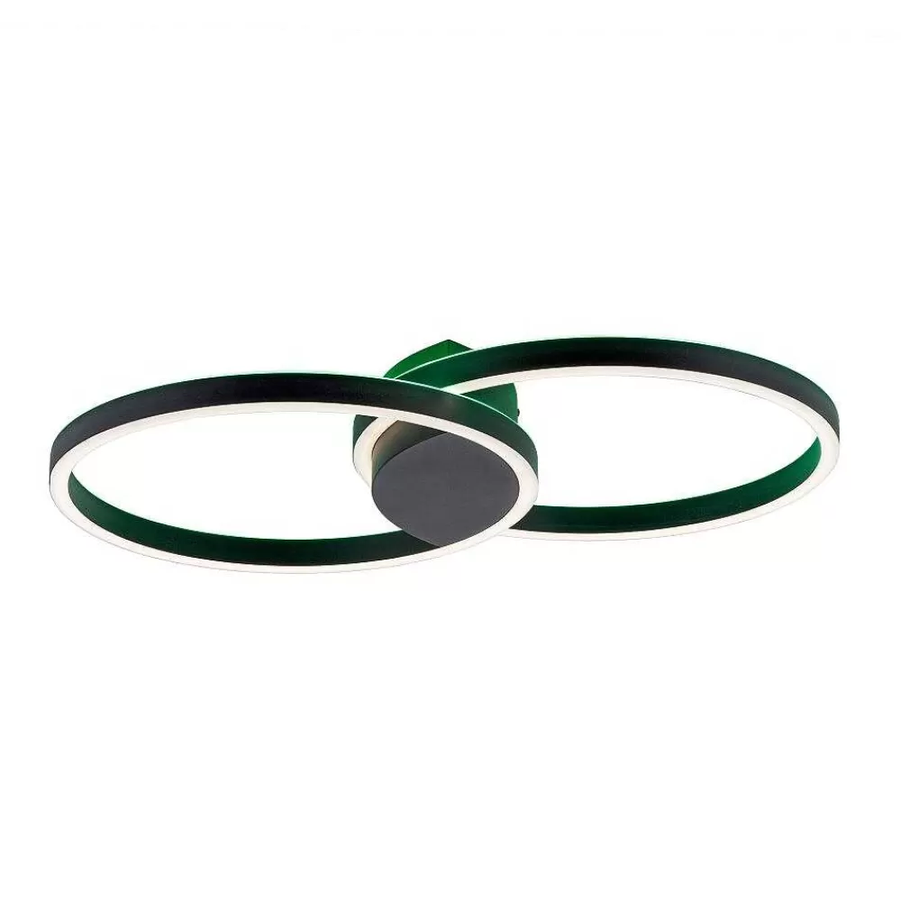 Paul Neuhaus Q-Serie Plafonnier Paul Neuhaus Q-Marko Led Noir, 1 Lumiere, Telecommandes, Changeur De Couleurs