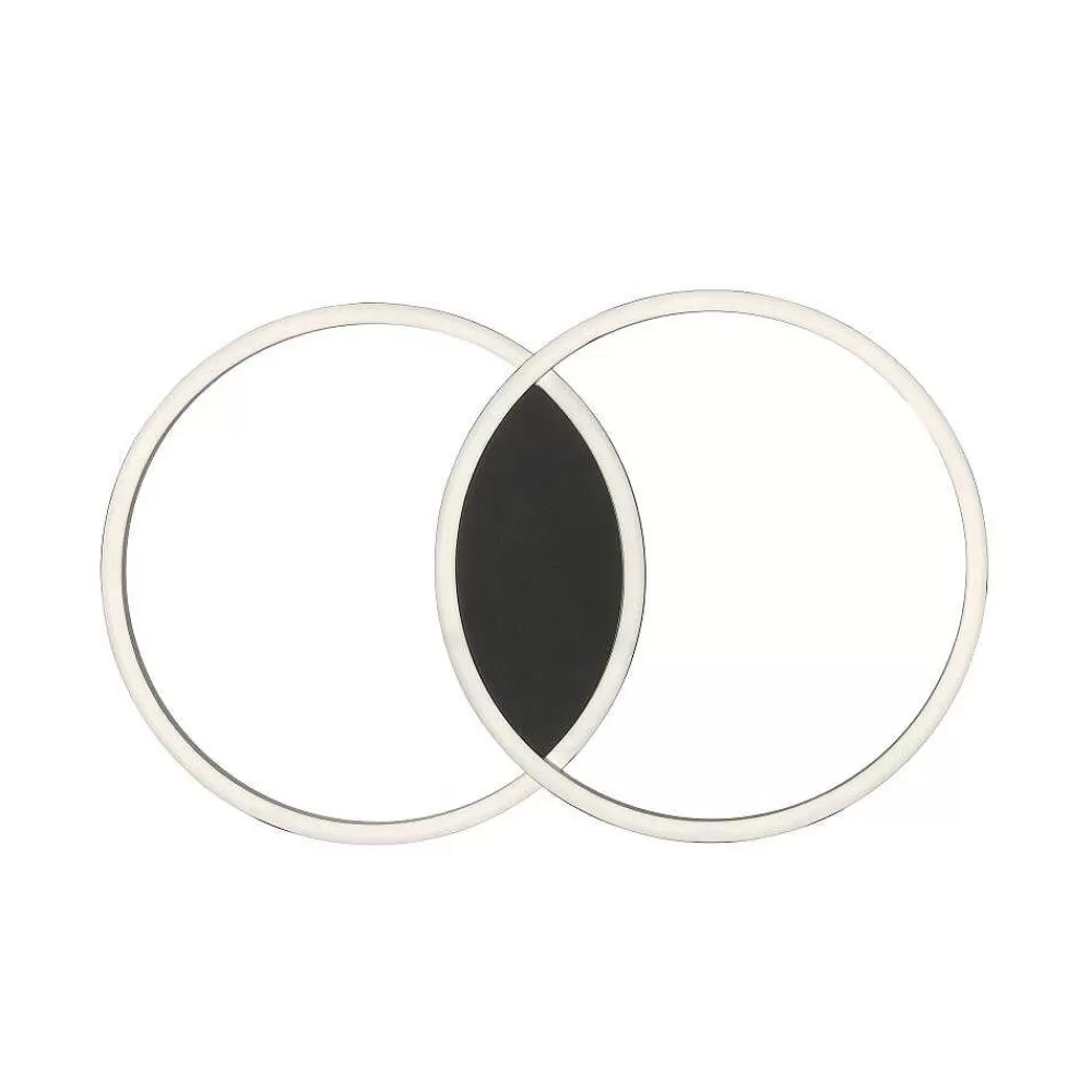 Paul Neuhaus Q-Serie Plafonnier Paul Neuhaus Q-Marko Led Noir, 1 Lumiere, Telecommandes, Changeur De Couleurs