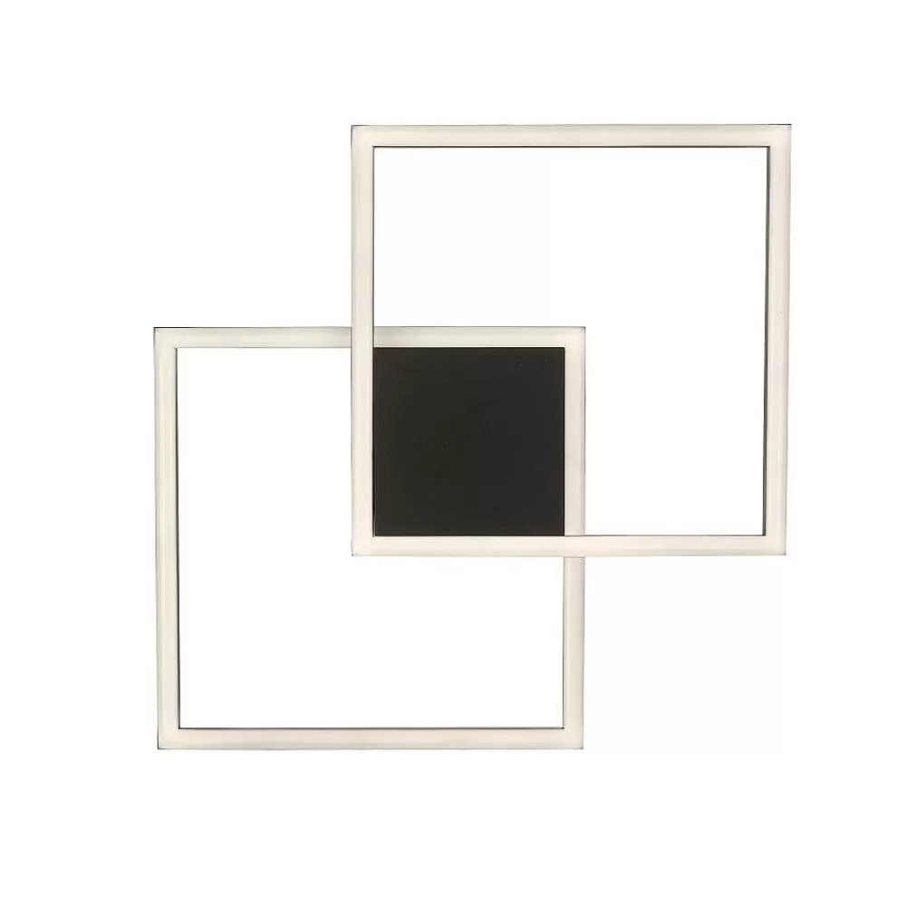 Paul Neuhaus Q-Serie Plafonnier Paul Neuhaus Q-Marko Led Noir, 1 Lumiere, Telecommandes, Changeur De Couleurs