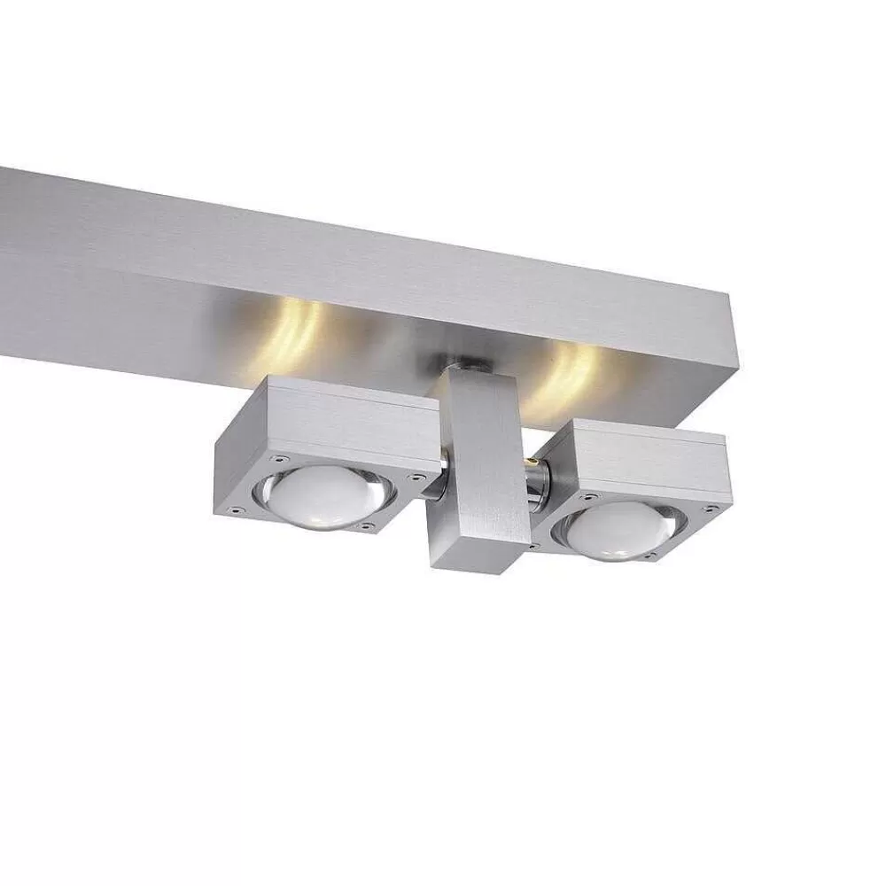 Paul Neuhaus Q-Serie Plafonnier Paul Neuhaus Q-Nemo Led Aluminium, 8 Lumieres, Telecommandes, Changeur De Couleurs