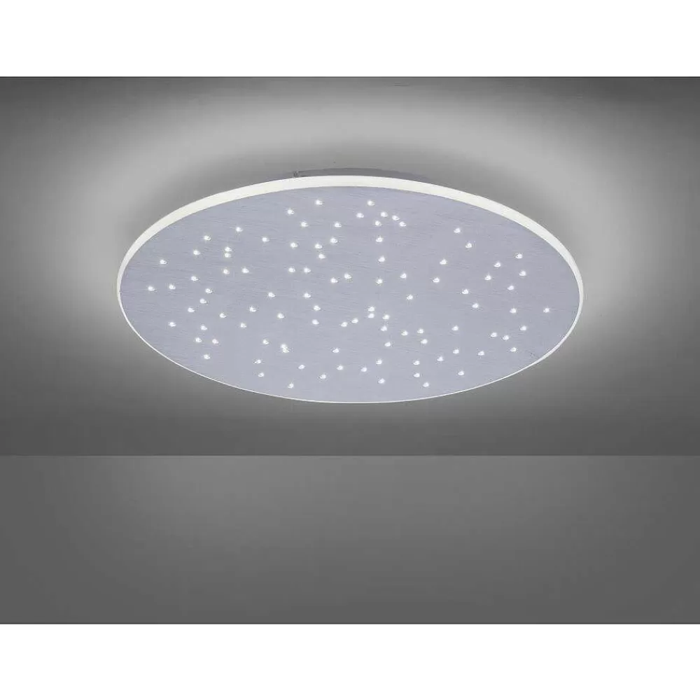 Paul Neuhaus Q-Serie Plafonnier Paul Neuhaus Q-Nightsky Led Aluminium, 1 Lumiere, Telecommandes