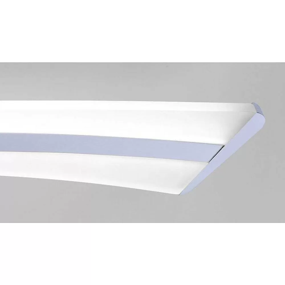 Paul Neuhaus Q-Serie Plafonnier Paul Neuhaus Q-Riller Led Chrome, 2 Lumieres, Telecommandes, Changeur De Couleurs