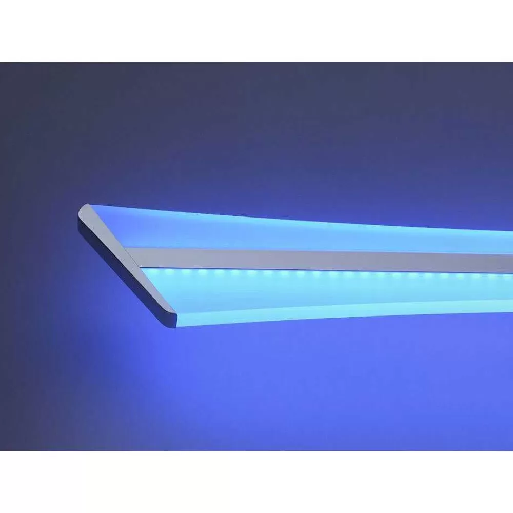 Paul Neuhaus Q-Serie Plafonnier Paul Neuhaus Q-Riller Led Chrome, 2 Lumieres, Telecommandes, Changeur De Couleurs