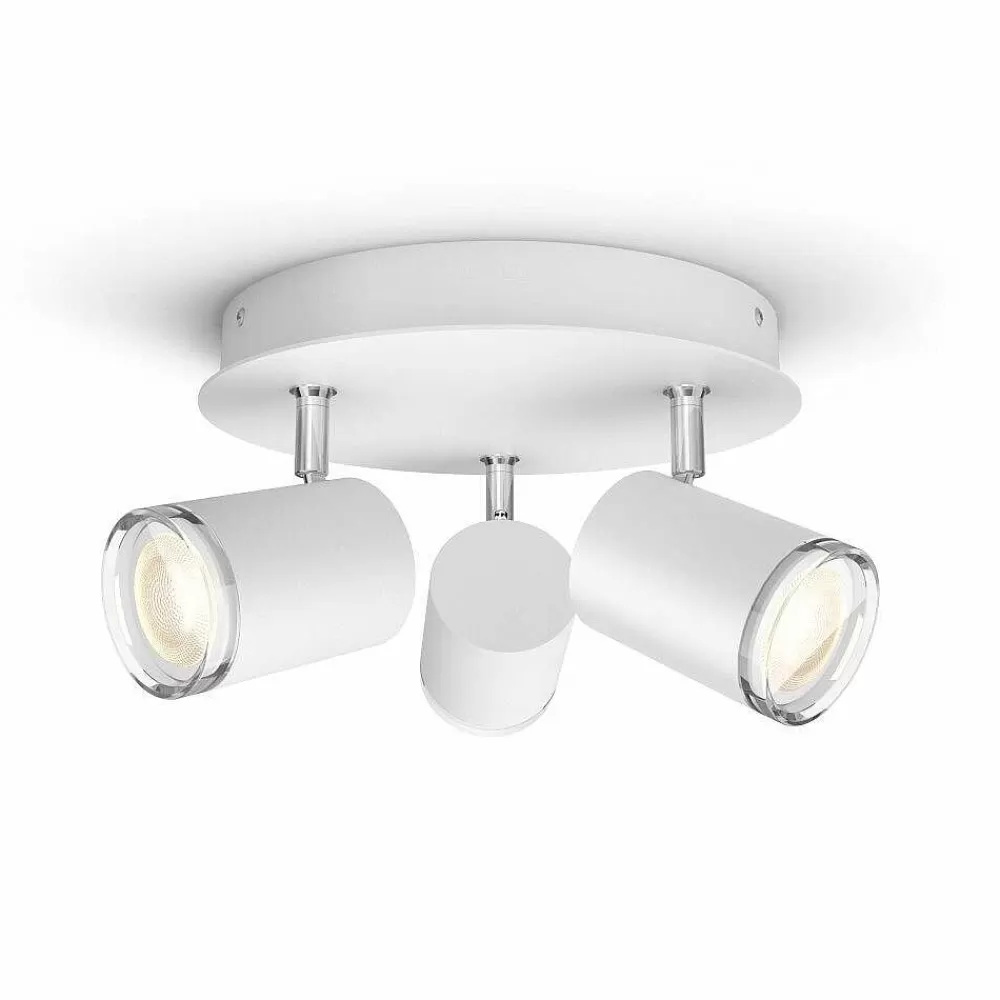 Luminaires Philips Plafonnier Philips Hue Adore Led Blanc, 3 Lumieres, Telecommandes