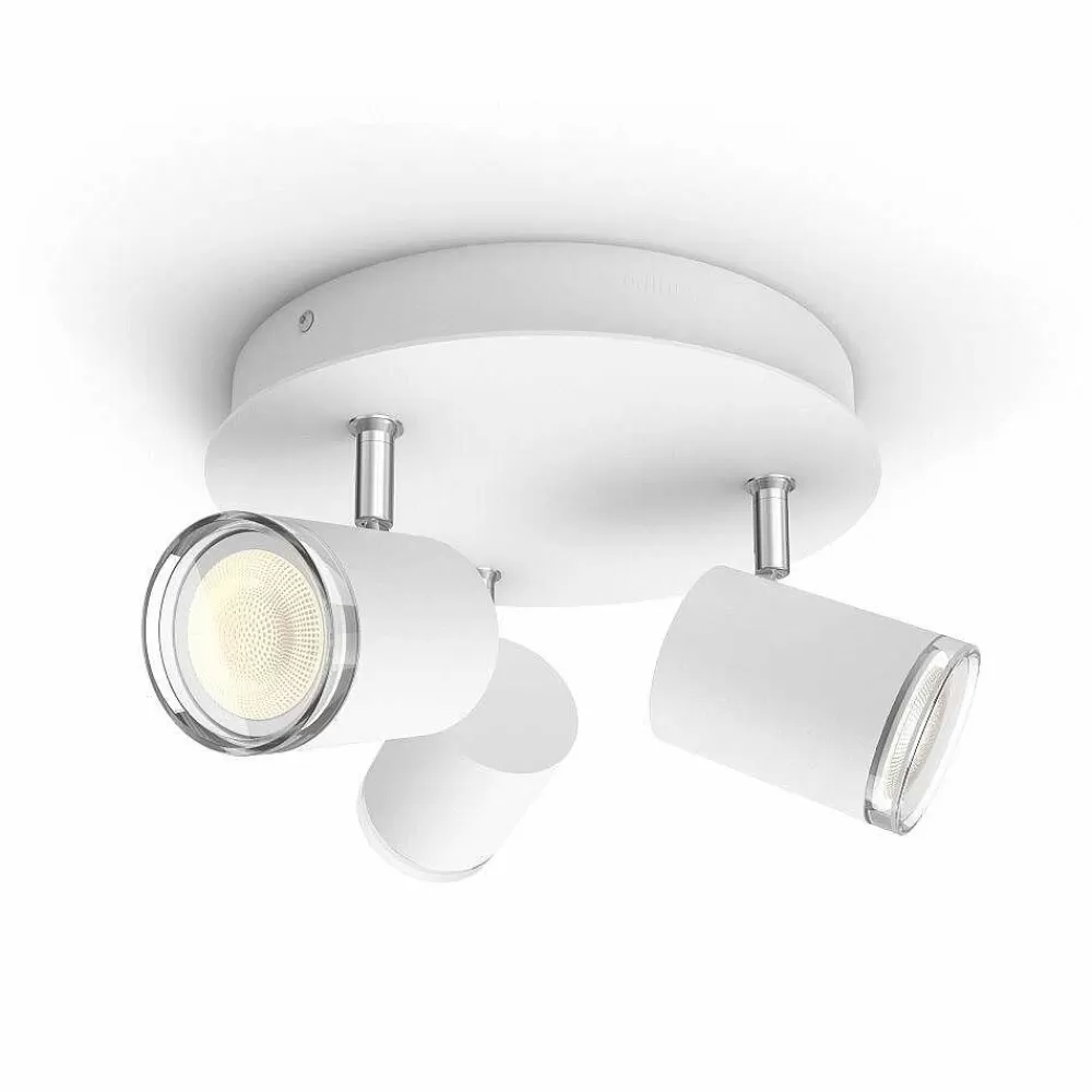 Luminaires Philips Plafonnier Philips Hue Adore Led Blanc, 3 Lumieres, Telecommandes