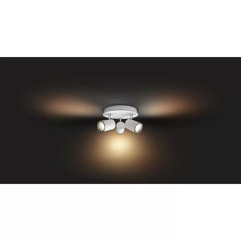 Luminaires Philips Plafonnier Philips Hue Adore Led Blanc, 3 Lumieres, Telecommandes