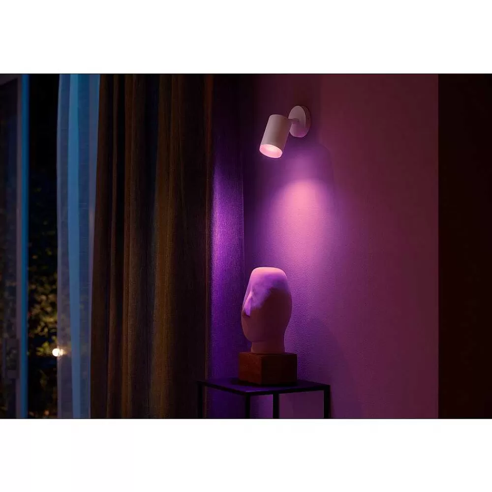 Luminaires Philips Plafonnier Philips Hue Fugato Led Blanc, 1 Lumiere, Changeur De Couleurs