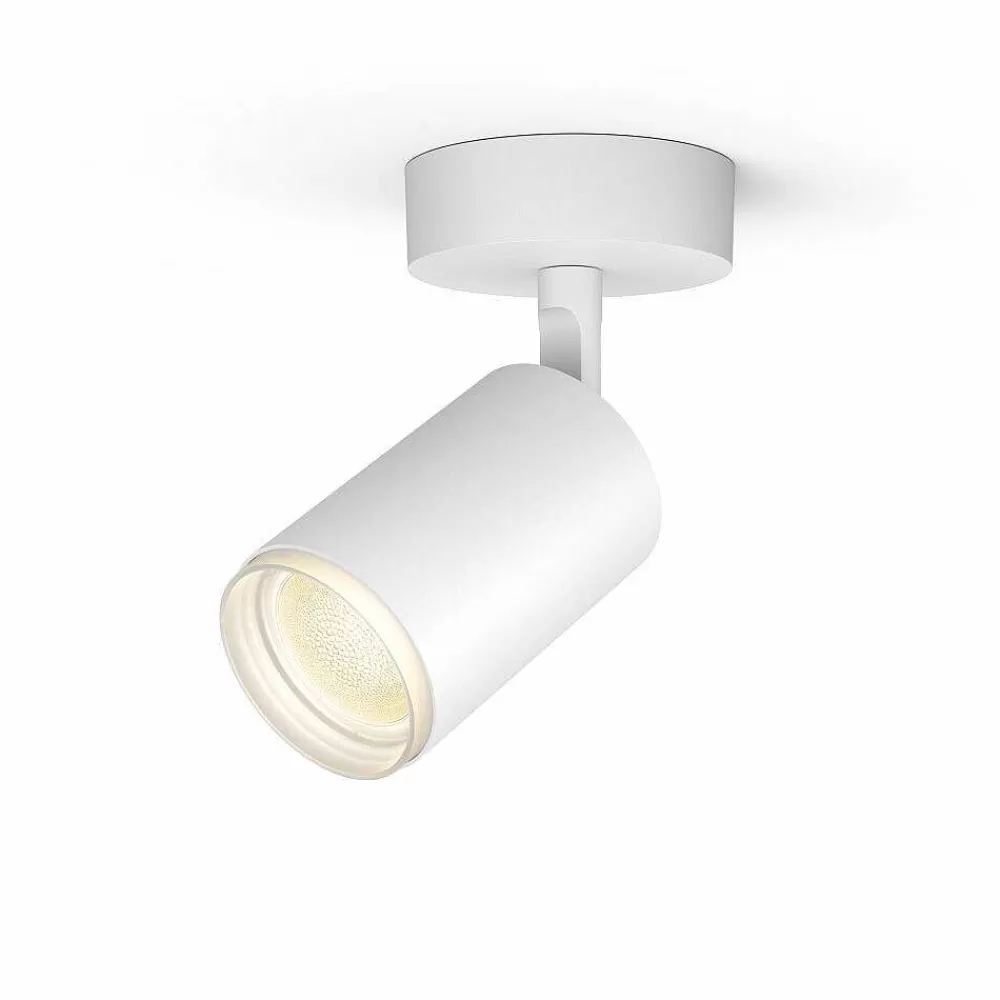 Luminaires Philips Plafonnier Philips Hue Fugato Led Blanc, 1 Lumiere, Changeur De Couleurs