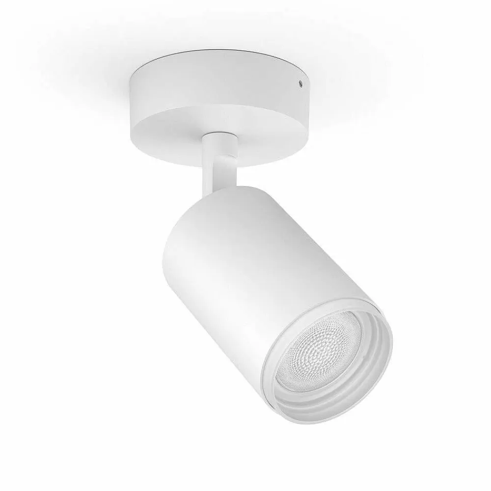 Luminaires Philips Plafonnier Philips Hue Fugato Led Blanc, 1 Lumiere, Changeur De Couleurs