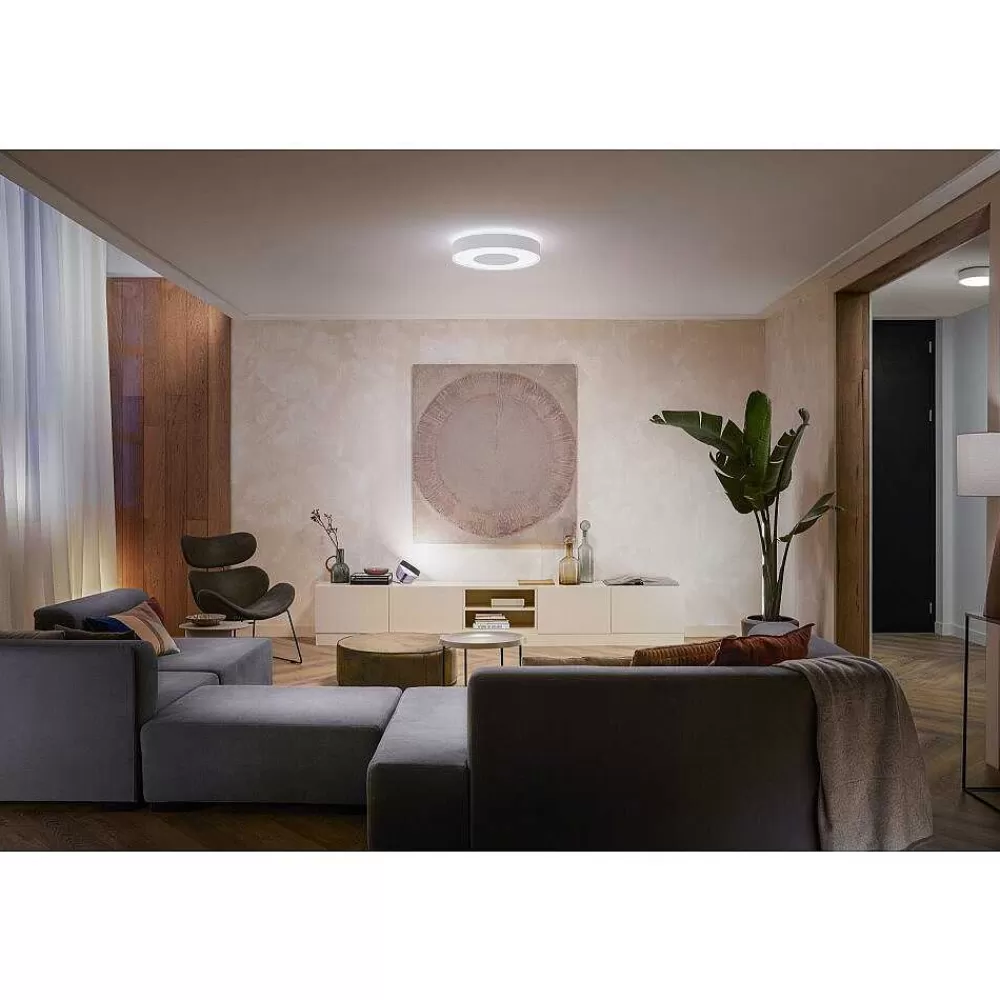 Luminaires Philips Plafonnier Philips Hue Infuse Led Blanc, 1 Lumiere, Changeur De Couleurs