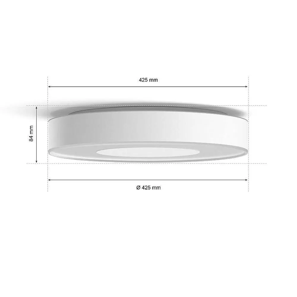 Luminaires Philips Plafonnier Philips Hue Infuse Led Blanc, 1 Lumiere, Changeur De Couleurs
