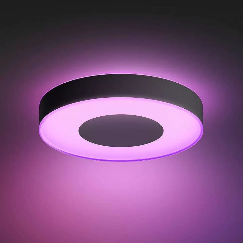 Luminaires Philips Plafonnier Philips Hue Infuse Led Noir, 1 Lumiere, Changeur De Couleurs