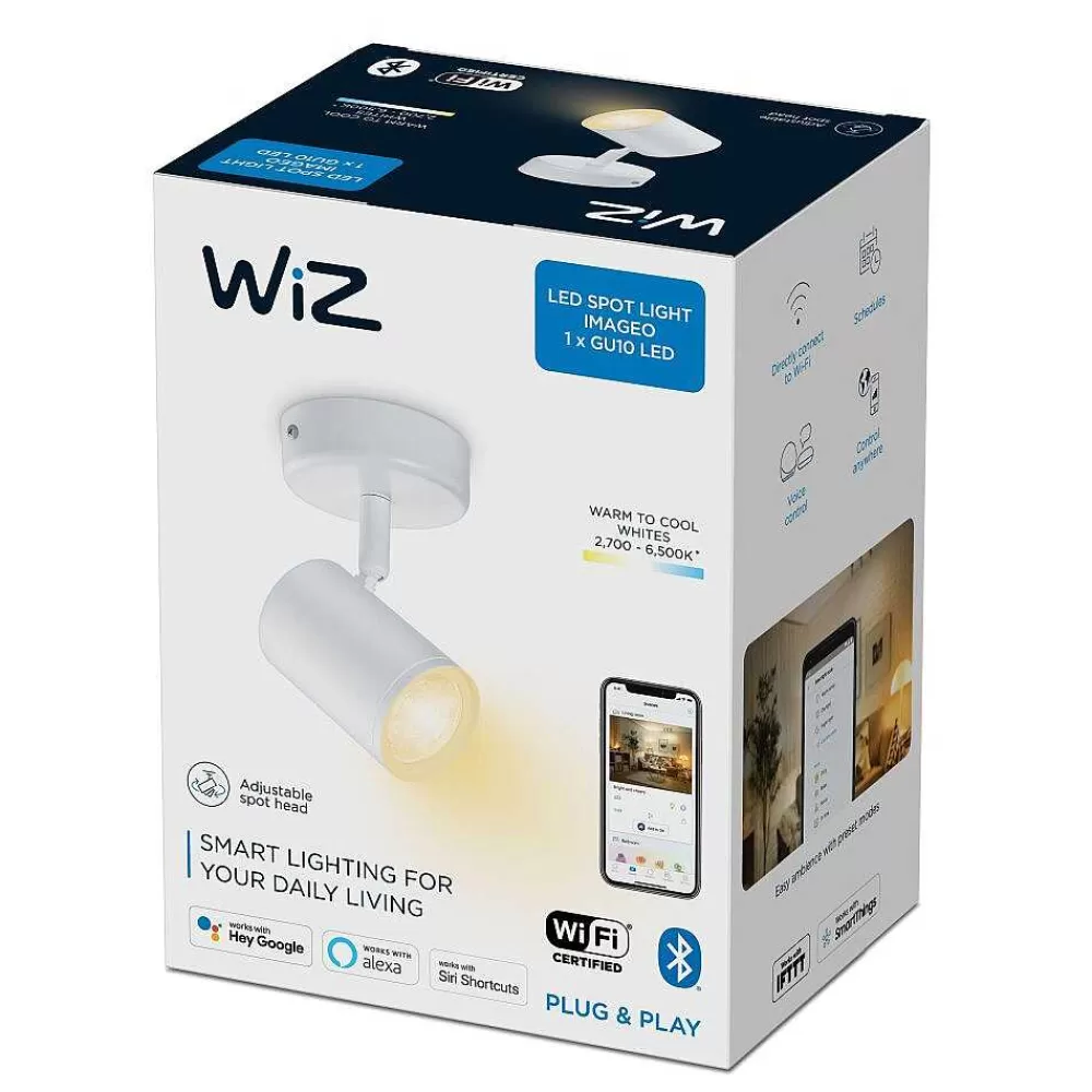 Luminaires Philips Plafonnier Philips Wiz Imageo Led Blanc, 1 Lumiere