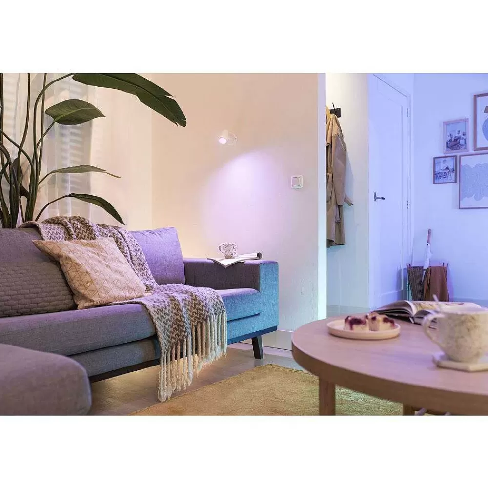 Luminaires Philips Plafonnier Philips Wiz Imageo Led Blanc, 1 Lumiere, Changeur De Couleurs