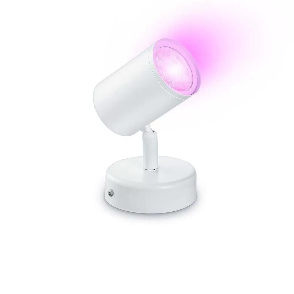 Luminaires Philips Plafonnier Philips Wiz Imageo Led Blanc, 1 Lumiere, Changeur De Couleurs