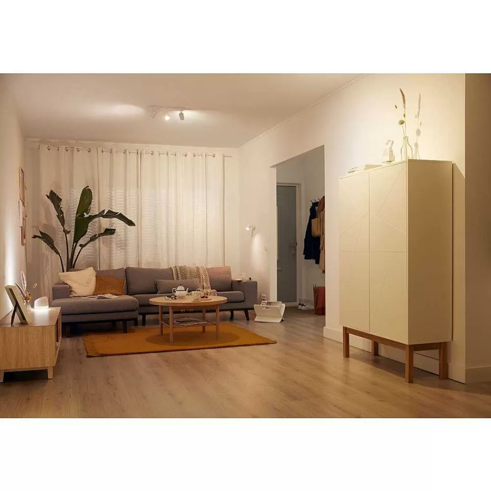 Luminaires Philips Plafonnier Philips Wiz Imageo Led Blanc, 3 Lumieres, Changeur De Couleurs