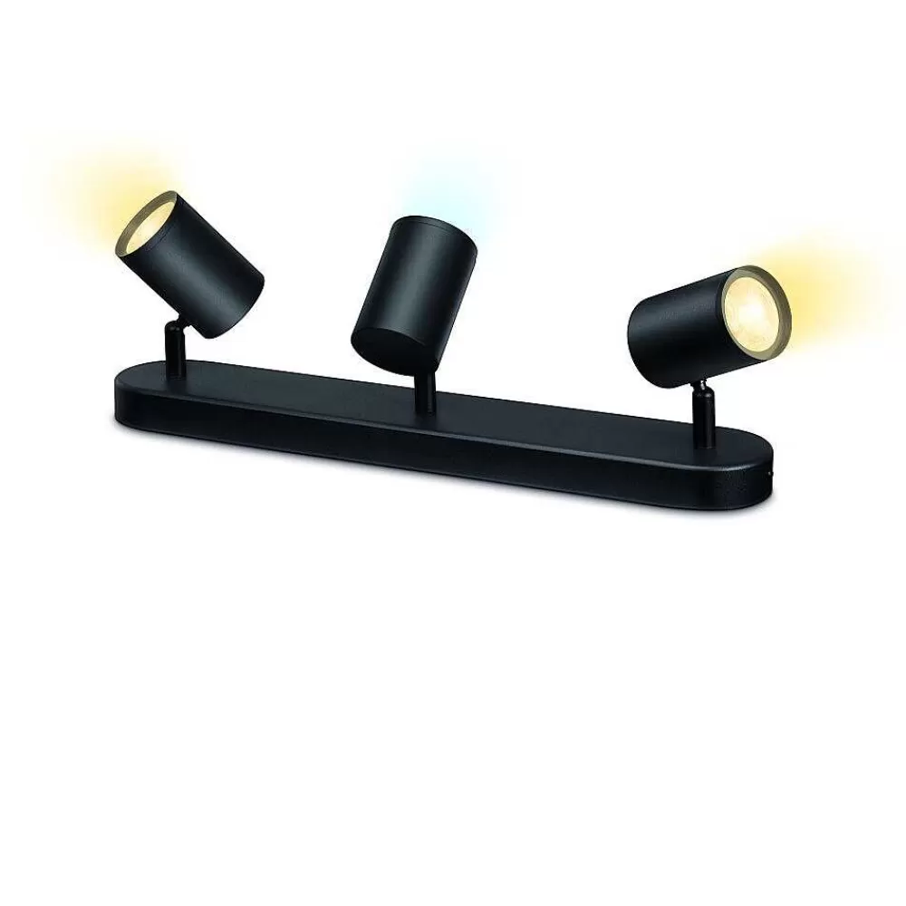 Luminaires Philips Plafonnier Philips Wiz Imageo Led Noir, 3 Lumieres