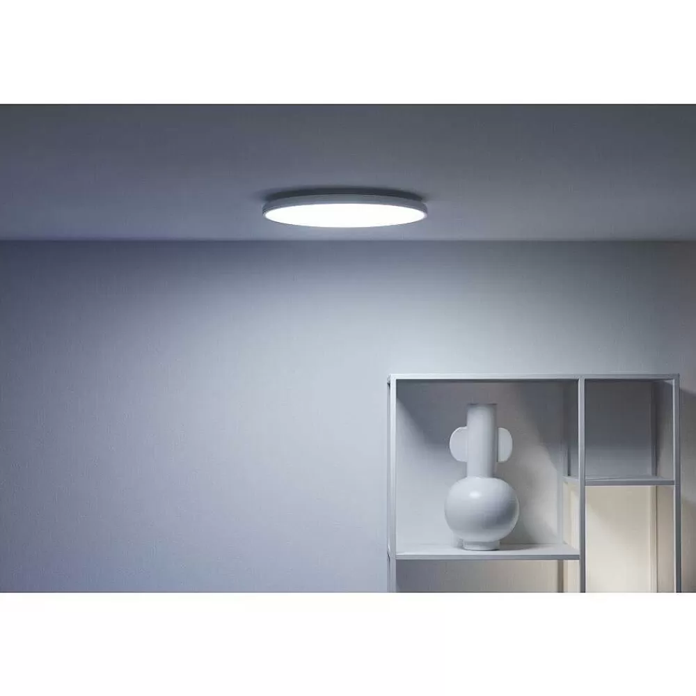 Luminaires Philips Plafonnier Philips Wiz Rune Led Blanc, 1 Lumiere, Changeur De Couleurs