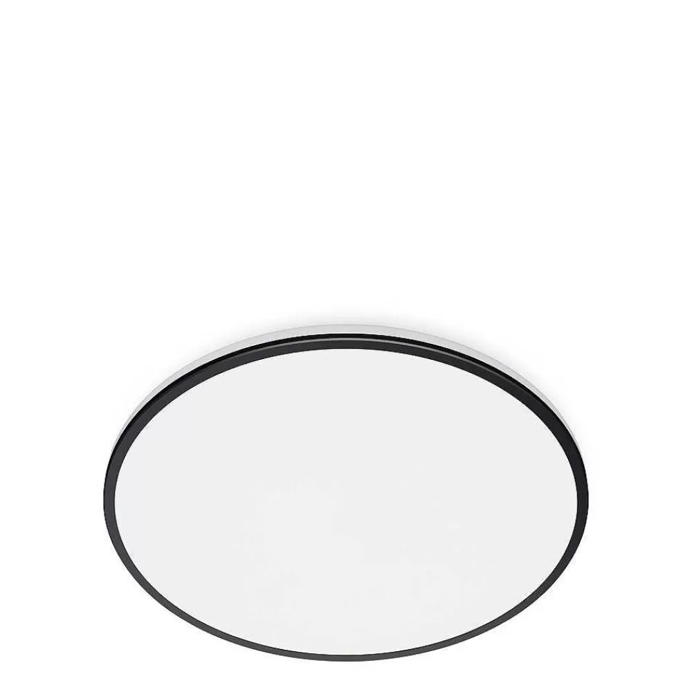 Luminaires Philips Plafonnier Philips Wiz Rune Led Noir, Blanc, 1 Lumiere, Changeur De Couleurs
